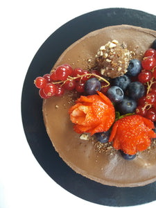 Gateau cru chocolat et fruits rouges | Mademoiselle Truffe