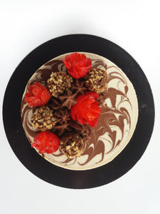 Gateau sans cuisson vegan vanille chocolat |Mademoiselle Truffe