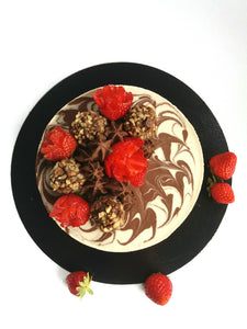 Gateau cru marbré, vegan |Mademoiselle Truffe