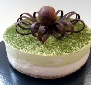 Gateau cru vegan chocolat cru, matcha, mangue|Mademoiselle Truffe