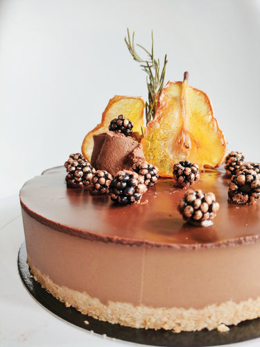 Gateau sans noix; gateau aux poires et chocolat. Mademoiselle Truffe